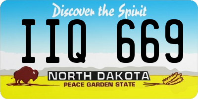 ND license plate IIQ669