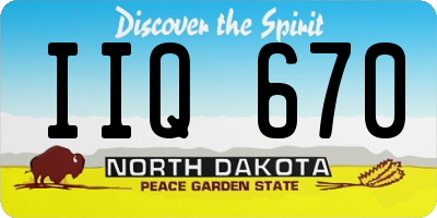 ND license plate IIQ670