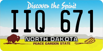 ND license plate IIQ671