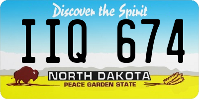 ND license plate IIQ674