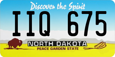 ND license plate IIQ675