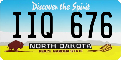 ND license plate IIQ676