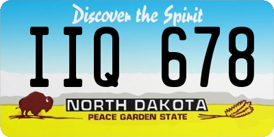 ND license plate IIQ678