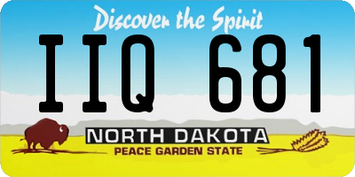 ND license plate IIQ681