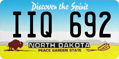 ND license plate IIQ692