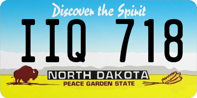 ND license plate IIQ718
