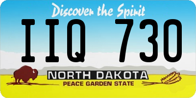 ND license plate IIQ730