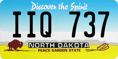 ND license plate IIQ737
