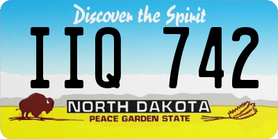 ND license plate IIQ742