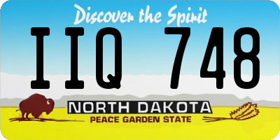ND license plate IIQ748