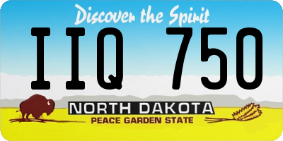 ND license plate IIQ750