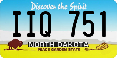 ND license plate IIQ751