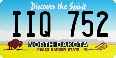 ND license plate IIQ752