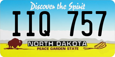 ND license plate IIQ757