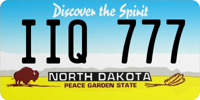 ND license plate IIQ777