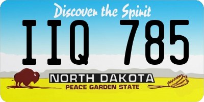 ND license plate IIQ785