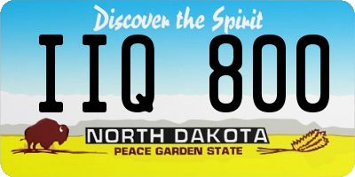 ND license plate IIQ800