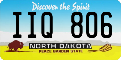 ND license plate IIQ806