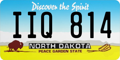 ND license plate IIQ814