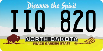 ND license plate IIQ820