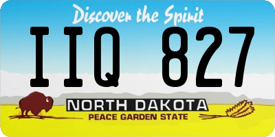 ND license plate IIQ827