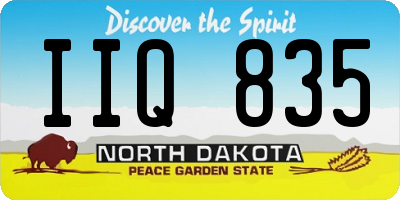 ND license plate IIQ835
