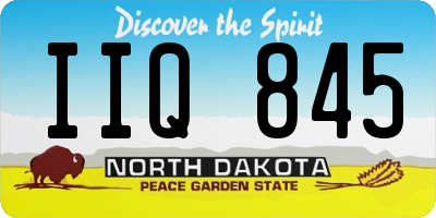 ND license plate IIQ845