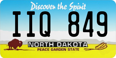 ND license plate IIQ849