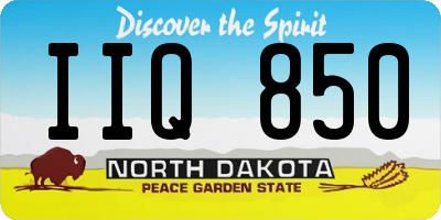 ND license plate IIQ850