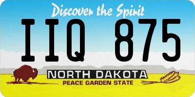 ND license plate IIQ875