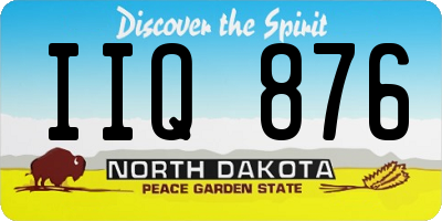 ND license plate IIQ876