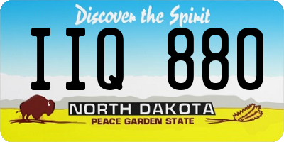 ND license plate IIQ880