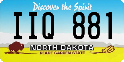 ND license plate IIQ881
