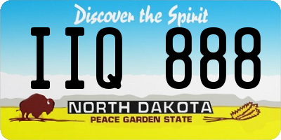 ND license plate IIQ888