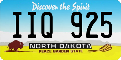 ND license plate IIQ925