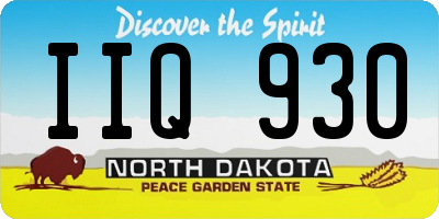 ND license plate IIQ930