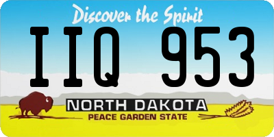 ND license plate IIQ953