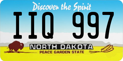 ND license plate IIQ997