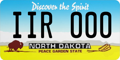 ND license plate IIR000
