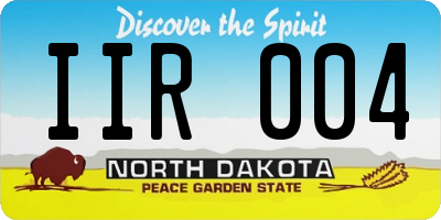 ND license plate IIR004