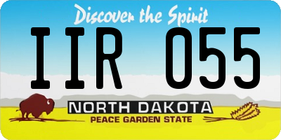 ND license plate IIR055