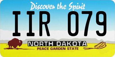 ND license plate IIR079