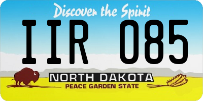 ND license plate IIR085