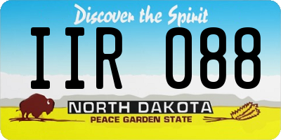 ND license plate IIR088