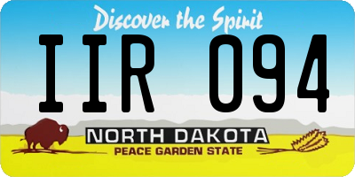 ND license plate IIR094
