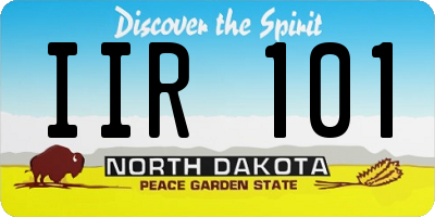 ND license plate IIR101