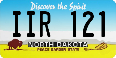 ND license plate IIR121