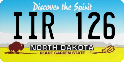 ND license plate IIR126
