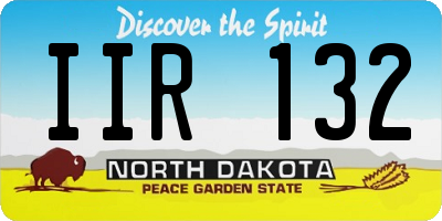 ND license plate IIR132