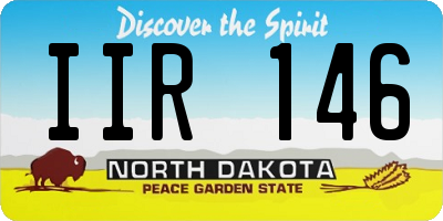 ND license plate IIR146